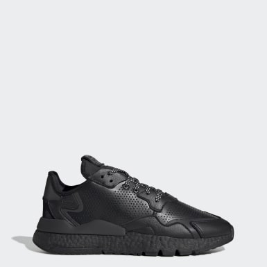 adidas nite jogger black leather