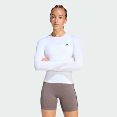 adidas Top Power Essentials Workout Contour de Manga Larga Top Power Essentials Workout Contour de Manga Larga Mujer - Mujer Training