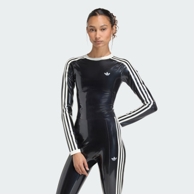 adidas Polera Corta de Látex 3 Tiras Manga Larga Polera Corta de Látex 3 Tiras Manga Larga Mujer - Mujer Originals