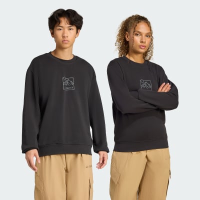 adidas Polerón Terrex Estampado Cuello Redondo Polerón Terrex Estampado Cuello Rojoondo Unisex - Senderismo