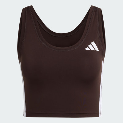 adidas Polera sin mangas de silueta corta 3 Tiras Train Essentials Polera sin mangas de silueta corta 3 Tiras Train Essentials Mujer - Mujer Training