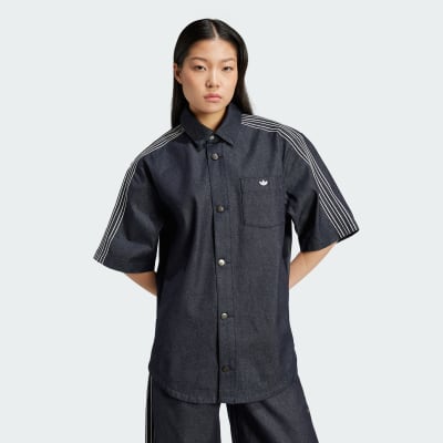 adidas Camisa Denim Manga Corta Camisa Denim Manga Corta Mujer - Mujer Originals