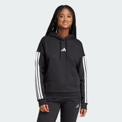 adidas Polerón con Capucha Essentials 3 TIRAS Tela Fleece Polerón con Capucha Essentials 3 TIRAS Tela Fleece Mujer - Mujer Originals