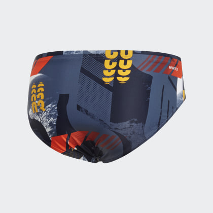 Adidas Graphic Deutschland Fitness Tech InkReal Badehose Blau Gold 6Ybgf7y