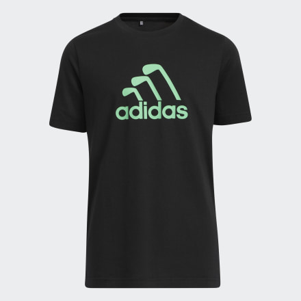 adidas Graphic Golf Tee Black 11-12 - Kids Golf Shirts