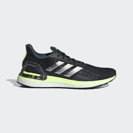 adidas Ultraboost PB Shoes Black / Silver Metallic / Signal Green 8.5 - Men Running Trainers
