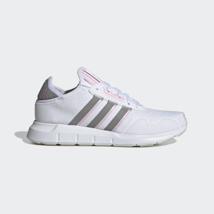 adidas Swift Run X Shoes White / Charcoal Solid Grey / Pink 9 - Women Lifestyle Trainers