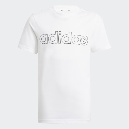 adidas Essentials Tee White / Black 11-12 - Kids Lifestyle Shirts