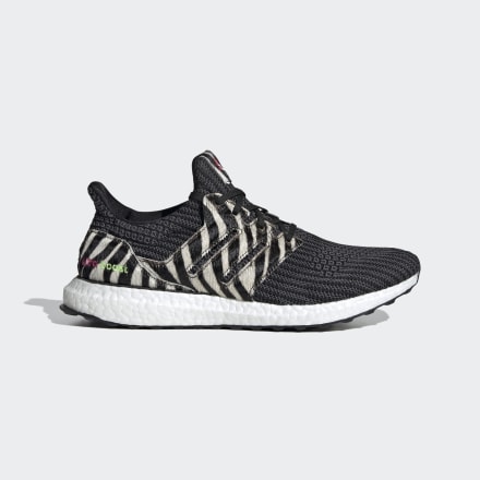adidas Ultraboost DNA Zebra Shoes Black / White / Pink 11 - Unisex Running Trainers