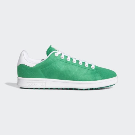 adidas Stan Smith PrimeGreen Limited Edition Spikeless Golf Shoes Green / White / Gold Metallic 12 - Unisex Golf Trainers