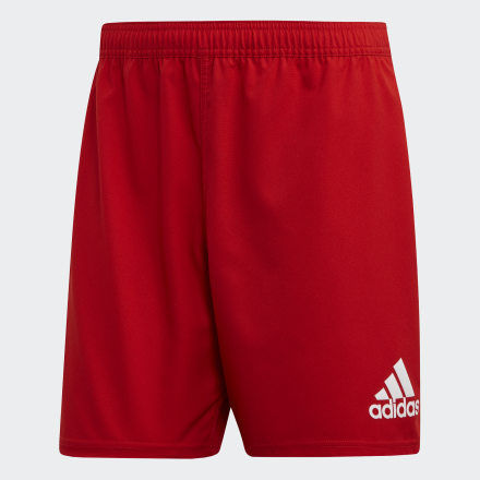 adidas 3-Stripes Shorts Scarlet / White XL - Men Rugby Shorts