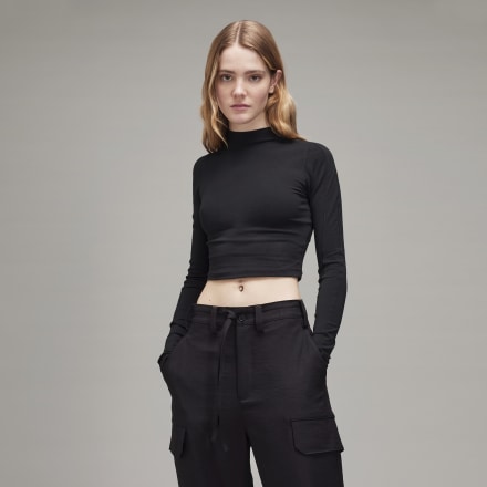 Adidas CH2 Stretch Jersey Long Sleeve Top Black M - Women Lifestyle Shirts