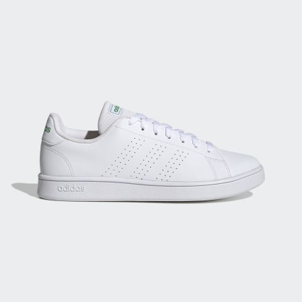 Adidas Advantage Base Court Lifestyle Shoes White / Green 9 - Men Tennis Trainers