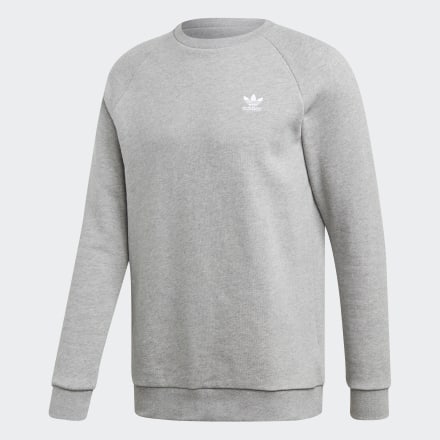 adidas LOUNGEWEAR Trefoil Essentials Crewneck Sweatshirt Grey XL - Men Lifestyle Shirts,Sweatshirts