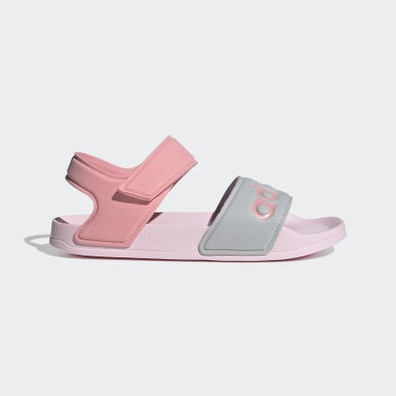 adidas Adilette Sandals Pink / Super Pop / Silver Metallic 2 - Kids Swimming Sandals & Thongs,Sport Shoes