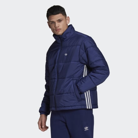 adidas Padded Stand-Up Collar Puffer Jacket Night Sky XL - Men Lifestyle Jackets