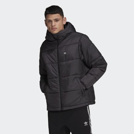 adidas Padded Hooded Puffer Jacket Black 2XL - Men Lifestyle Jackets