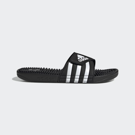 Adidas Adissage Slides Black / White / Black 6 - Unisex Swimming Sandals & Thongs,Sport Shoes