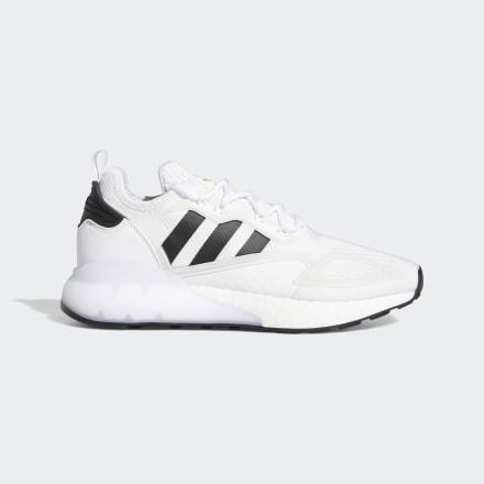 Adidas ZX 2K Boost Shoes White / Black / Gold Metallic 9.5 - Women Lifestyle Trainers