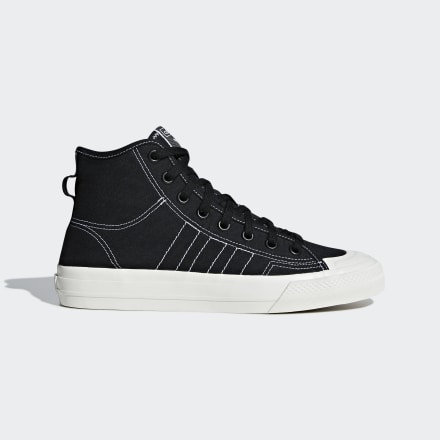 Adidas Nizza RF Hi Shoes Black / White / Off White 5.5 - Unisex Lifestyle Trainers