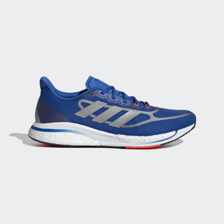 adidas Supernova+ Shoes Football Blue / Silver Metallic / Solar Red 12 - Men Running Trainers
