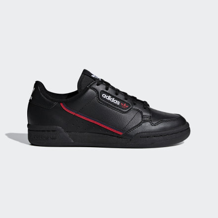 adidas Continental 80 Shoes Black / Scarlet / Collegiate Navy 7 - Kids Lifestyle Trainers
