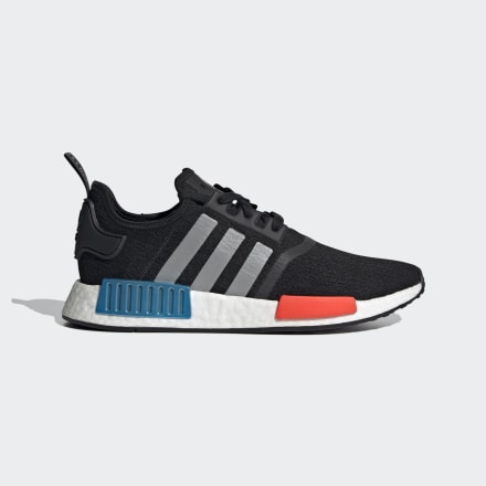adidas NMD_R1 Shoes Black / Silver Metallic / Solar Red 7 - Men Lifestyle Trainers