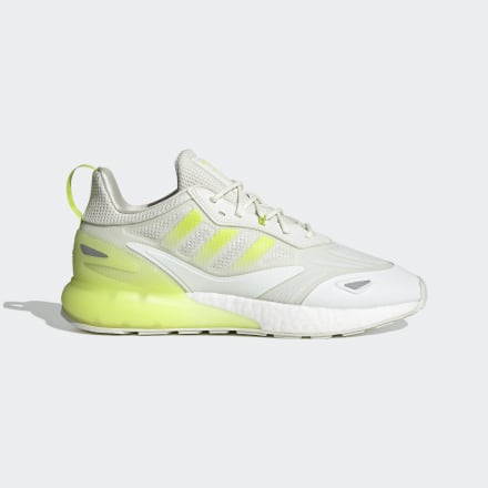 adidas ZX 2K Boost 2.0 Shoes White Tint / Semi Solar Slime / Semi Solar Slime 11 - Men Lifestyle Trainers