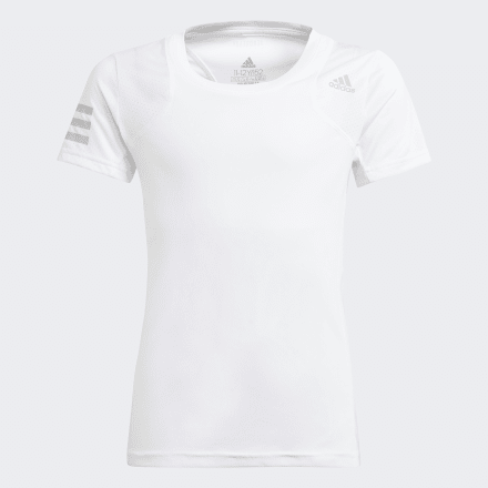 adidas Club Tennis Tee White / Grey 13-14 - Kids Tennis Shirts