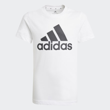 Adidas Essentials Tee White / Black 3-4Y - Kids Lifestyle Shirts