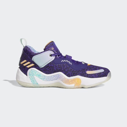 Adidas D.O.N. Issue #3: Playground Hoops Shoes Team Colleg Purple / Acid Orange / Halo Mint 7 - Unisex Basketball Sport Shoes,Trainers