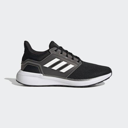 Adidas EQ19 Run Shoes Black / White / Iron Metallic 13 - Men Running Trainers
