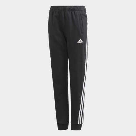 adidas 3-Stripes TapeRed Leg Pants Black / White 11-12 - Kids Training Pants