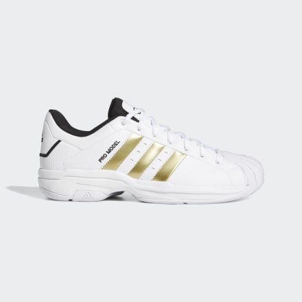 Adidas Pro Model 2G Low Shoes White / Gold Metallic / Black 8 - Unisex Basketball Sport Shoes,Trainers