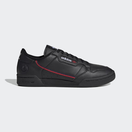adidas Continental 80 Vegan Shoes Black / Collegiate Navy / Scarlet 6 - Men Lifestyle Trainers