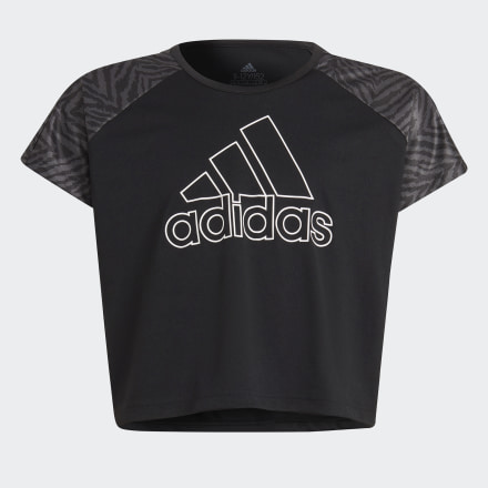 adidas Designed 2 Move Seasonal Tee Black / Grey / Black 7-8Y - Kids Lifestyle Shirts