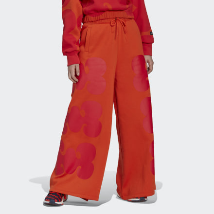 Adidas Marimekko Wide Leg Pants Collegiate Orange XS - Women Lifestyle Pants