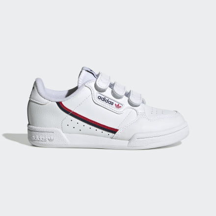 adidas Continental 80 Shoes White / Scarlet 12K - Kids Lifestyle Trainers
