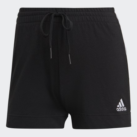 Adidas Essentials Slim 3-Stripes Shorts Black / White XS - Women Lifestyle Shorts