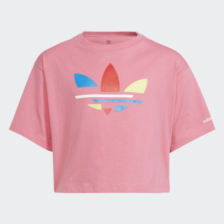 adidas Adicolor Cropped Tee Rose Tone 8-9Y - Kids Lifestyle Shirts