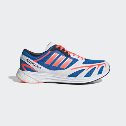Adidas Adizero Pro V1 DNA Shoes Blue Rush / Turbo / Silver Metallic 7 - Men Running Trainers