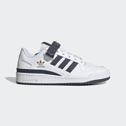 Adidas Forum Low Shoes White / Collegiate Navy / Cardboard 7 - Men Basketball Trainers