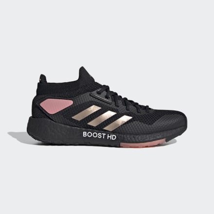 Adidas Pulseboost HD Shoes Black / Copper Metallic / Glow Pink 7.5 - Women Running Trainers