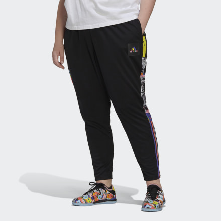 Adidas Tiro Pride Track Pants (Plus Size) Black / Multicolor 1X - Women Football Pants