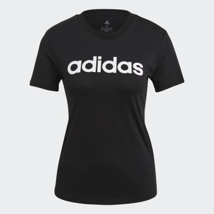 Adidas LOUNGEWEAR Essentials Slim Logo Tee Black / White XS - Women Lifestyle Shirts