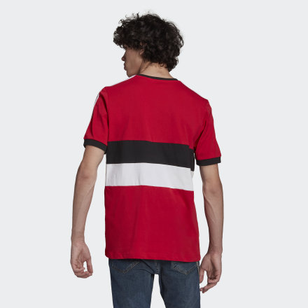 adidas Manchester United 3-Stripes Tee Red XS - Men Football Shirts
