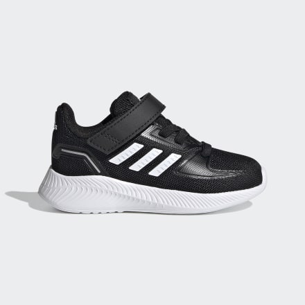 adidas Runfalcon 2.0 Shoes Black / White / Silver Metallic 5K - Kids Running Sport Shoes,Trainers