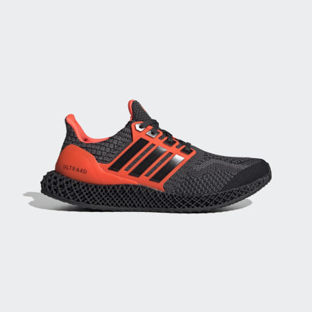 adidas Ultra 4D 5 Shoes Black / Solar Red 9 - Men Running Trainers