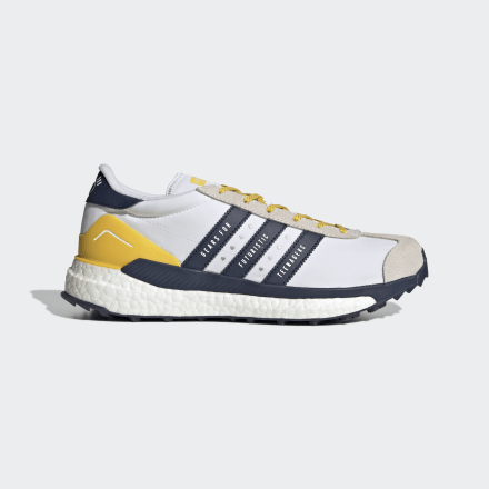 Adidas Human Made Country Shoes White / Hazy Yellow / Collegiate Navy 7 - Unisex Lifestyle Trainers