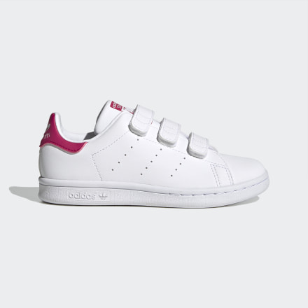 adidas Stan Smith Shoes White / Pink 2 - Kids Lifestyle Trainers
